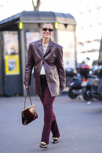 Burgundy, maroon, and wine: The colors might feel a little intimidating, but whether you're using it as a pop of color in a bag or pair of shoes, or using it as a neutral in place of brown or black, it's a ubiquitous and fashionable hue.