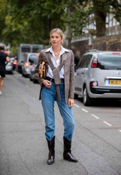 Cowboy boots are back on the scene and now's the time to reinvest in the classic style. Here are 9 chic and cool ways to wear them with your favorite pair of jeans.