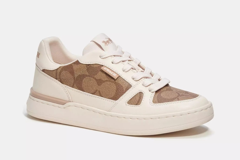 Jennifer Lopez was spotted wearing these low-top Coach sneakers that are currently on sale for under $100 at the Coach outlet. Shop the comfy, J.Lo-worns kicks, plus other court-inspired sneakers here.