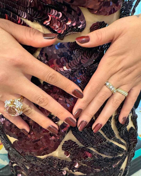 Playfully glamorous is the best way to describe Selena Gomez’s nail looks, ranging from cool classics to vivid and bedazzled.