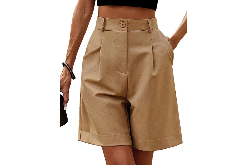 I wore the Hotouch Bermuda Trouser Shorts on a tropical vacation. and They’re the perfect length, come in 20 colors, and are currently on sale for $27 at Amazon.