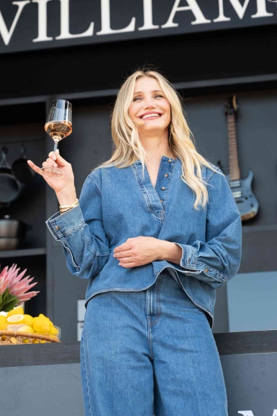 Cameron Diaz made a rare appearance at the 2024 BottleRock Music Festival while wearing a chic take on the Canadian tuxedo. See her full look here.