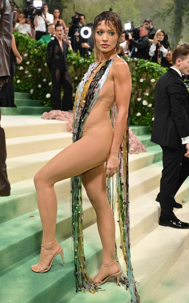 Rita Ora wore a naked dress made out of beads from second century B.C. to the 2024 Met Gala.