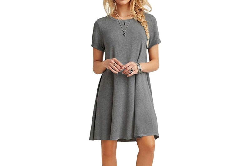 The Molerani T-shirt dress has over 19,000 five-star ratings and is a perfect balance of comfort, versatility, and practicality. It’s available on Amazon starting at $20.