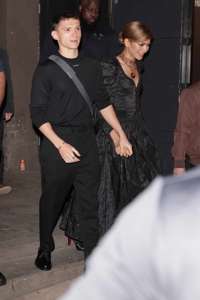 Zendaya attended the opening night of boyfriend Tom Holland's 'Romeo and Juliet' in a Shakespeare-coded gown from Vivienne Westwood's spring 2023 ready-to-wear collection.