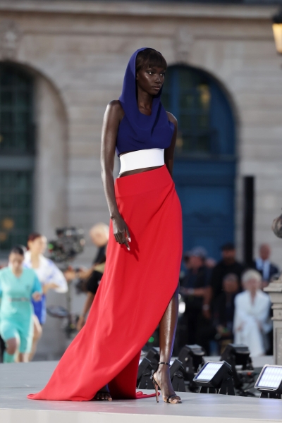 A Look at the Red, White, and Blue Dress by Alaïa Seen at Vogue World 2024