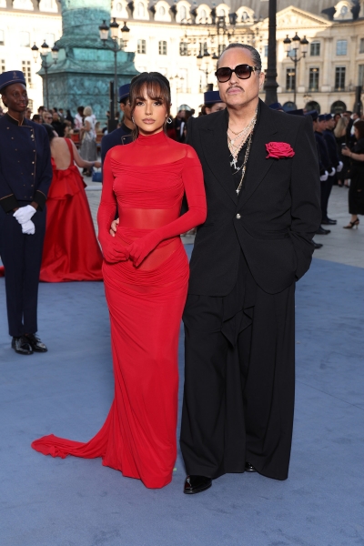 Becky G Lights Up Vogue World 2024 in a Blazing Red Dress