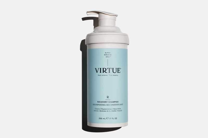 Jennifer Garner relies on the Virtue Recovery Shampoo for healthier hair. Shop the nourishing shampoo for as low as $17, plus the Virtue conditioner, Damage Reverse Serum, Healing Oil, 6-in-1 Styler, and Flourish Density Booster.