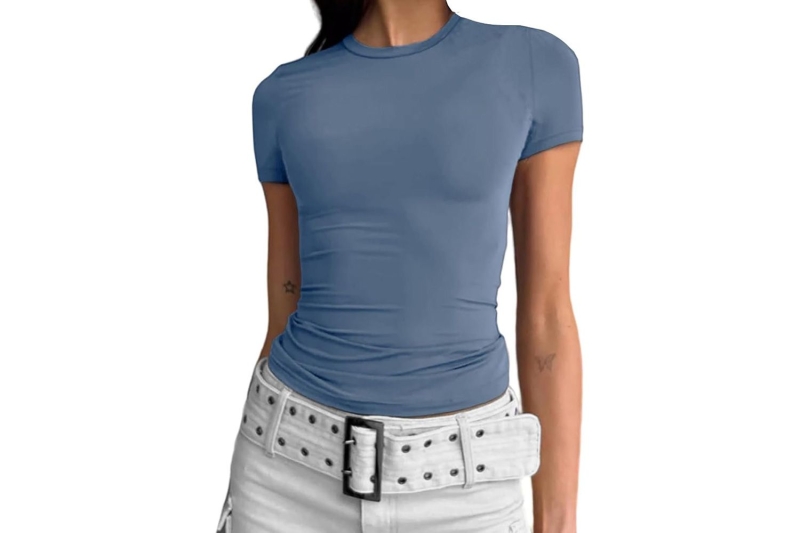 My go-to top for the summer is the Abardsion Fitted Short-Sleeve T-Shirt. It’s comfortable, and flattering, and I’m stocking up while it’s on sale for $15 on Amazon.