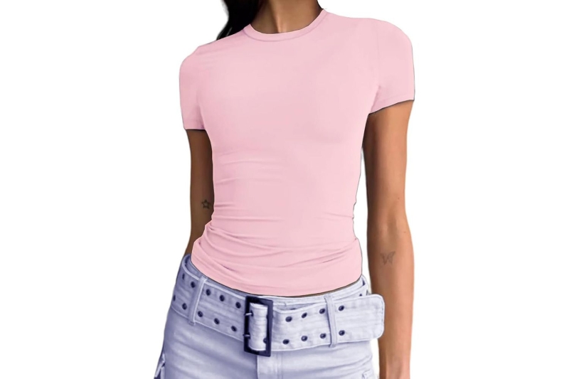 My go-to top for the summer is the Abardsion Fitted Short-Sleeve T-Shirt. It’s comfortable, and flattering, and I’m stocking up while it’s on sale for $15 on Amazon.