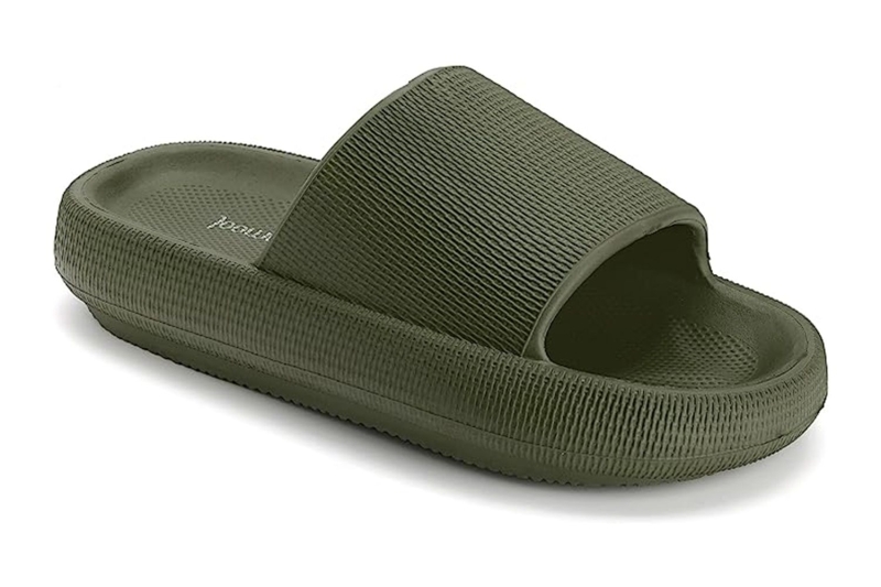 My mom bought us matching pairs of Joomra’s Pillow Slide Sandals from Amazon, which are comfortable straight out of the box and get better with each wear. Nurses also rely on them after long shifts.