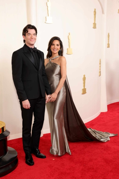 Olivia Munn and John Mulaney made their first joint appearance since the actress's breast cancer diagnosis at the Hermes SS25 Men's Show in Paris on Saturday June 22.