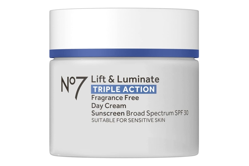The No7 Lift and Luminate Triple Action Day Cream is a daily anti-aging moisturizer that firms sagging skin and plumps the appearance of fine lines thanks to peptides and hyaluronic acid. It costs $23 at Amazon.