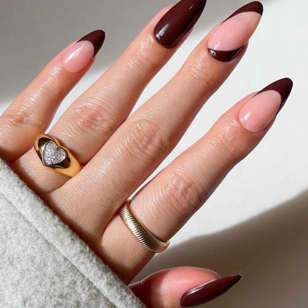 While classic pink and white French manis are making a comeback, brown French tip nails offer an updated take on the classic look. Here, find a dozen brown french tip nail looks for inspiration.