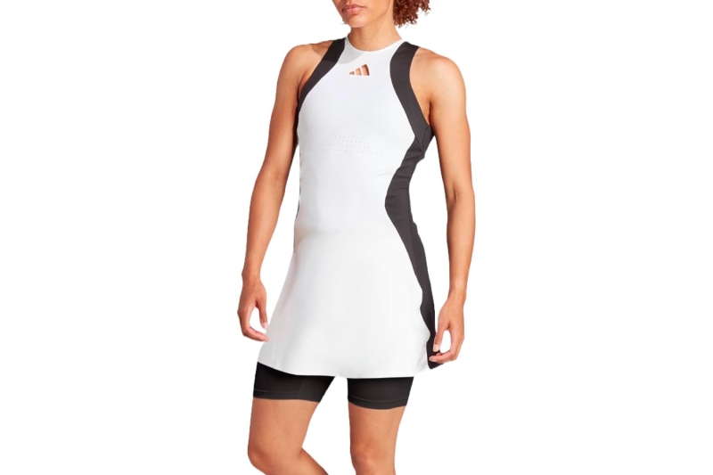 Adidas’ Tennis Pro Aeroready Dress features a pleated skirt and separate shorts to wear underneath. The athletic dress is one writer’s go-to for hot summers.