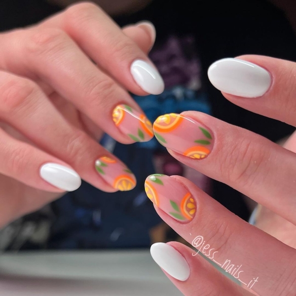 Citrus nails are everywhere right now. Limes, lemons, oranges, and grapefruit make for nail art that's fun, (often) intricate, and perfect for summer. Here are 14 gorgeous options.