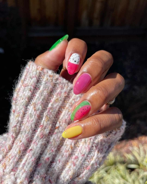 From juicy colors to more maximalist 3D creations, fruit nail designs are everywhere this season. Scroll through 25 inspirational manicures here.