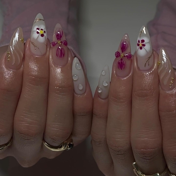 From raised petals to metallic decals, there are lots of ways to achieve 3D flower nail designs. Scroll through 16 jaw-dropping designs to inspire your next manicure.