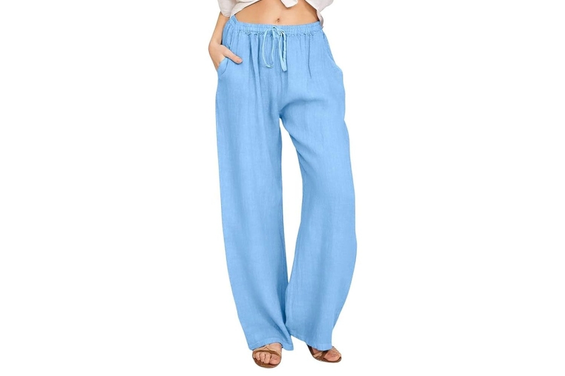 I’m stocking up on more colors of my go-to Chartou Linen Palazzo Pants, because they feel like I have nothing on, are versatile, and are only $29 on Amazon.