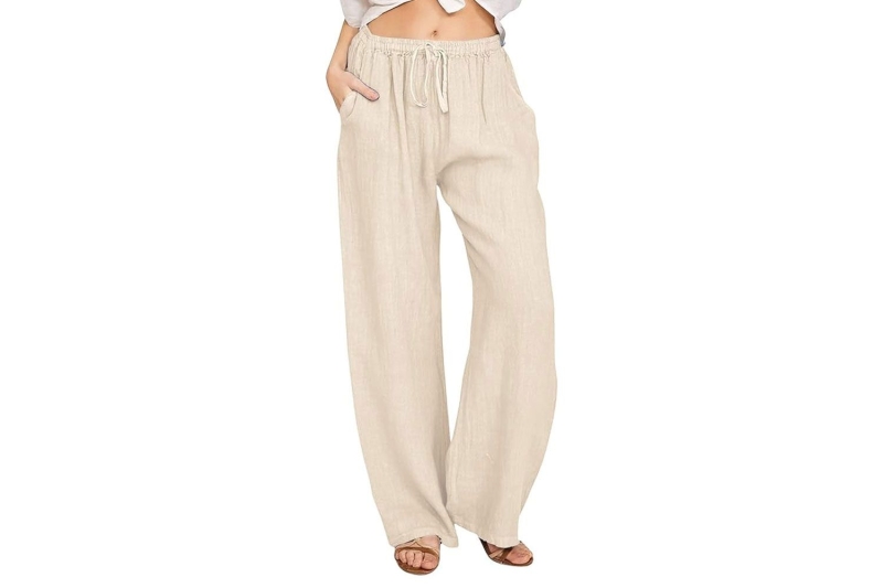 I’m stocking up on more colors of my go-to Chartou Linen Palazzo Pants, because they feel like I have nothing on, are versatile, and are only $29 on Amazon.