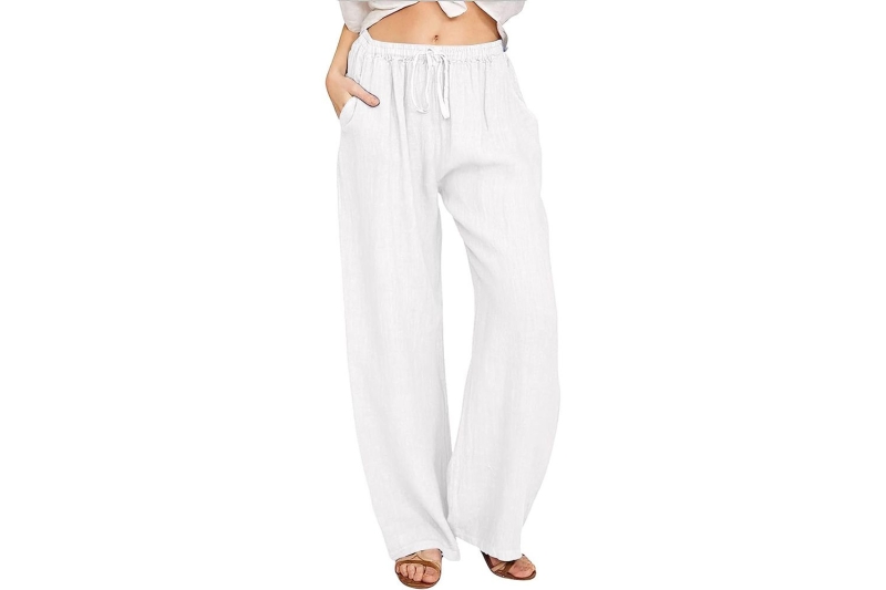 I’m stocking up on more colors of my go-to Chartou Linen Palazzo Pants, because they feel like I have nothing on, are versatile, and are only $29 on Amazon.