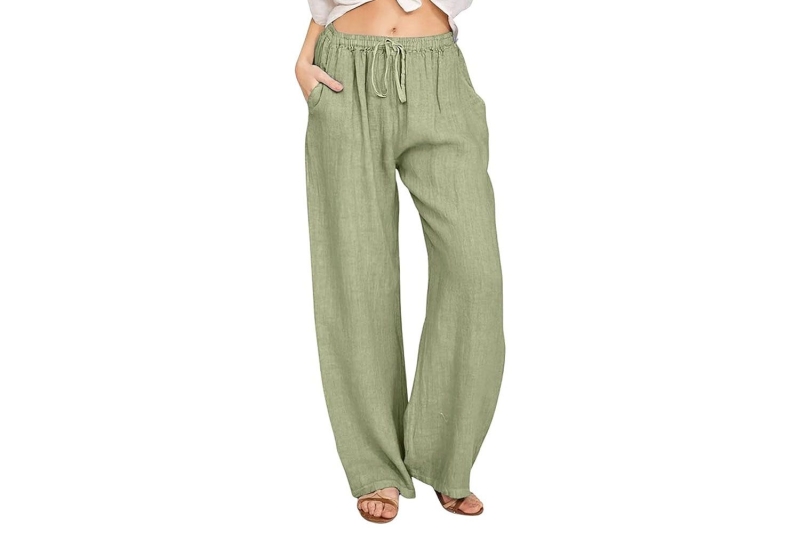 I’m stocking up on more colors of my go-to Chartou Linen Palazzo Pants, because they feel like I have nothing on, are versatile, and are only $29 on Amazon.