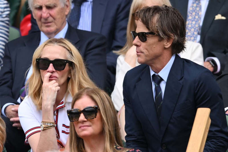 Julia Roberts and her husband, Danny Moder, made a rare joint appearance at Wimbledon on Sunday (July 14).