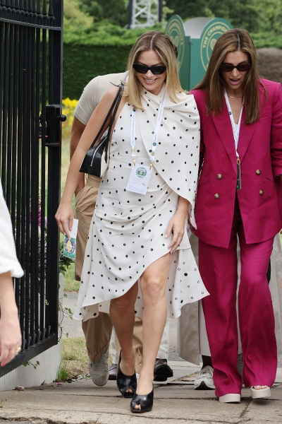 Margot Robbie Puts a High-Fashion Spin on Maternity Dressing at Wimbledon