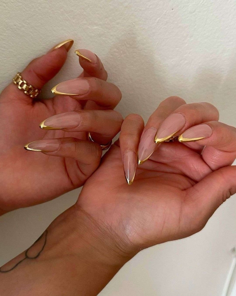 Metallic nails offer an easy way to create a bold look that functions like jewelry — you can wear them seamlessly with any outfit.