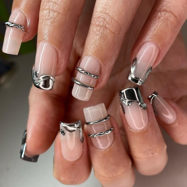 Metallic nails offer an easy way to create a bold look that functions like jewelry — you can wear them seamlessly with any outfit.