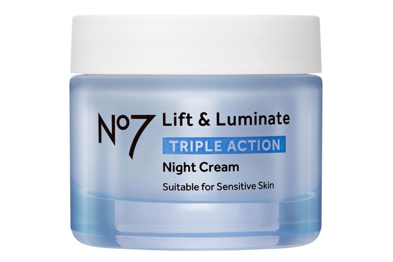 No7’s Lift and Luminate Triple Action Night Cream helps with wrinkles and firmness according to thousands of reviewers. Shop it on sale at Amazon for $23.