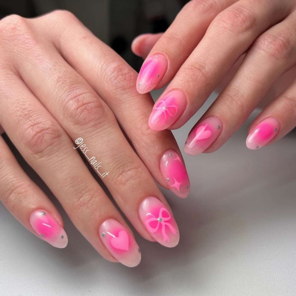 Pink ombre nails are trending for summer 2024. Here, explore our favorite pink ombre nail designs.