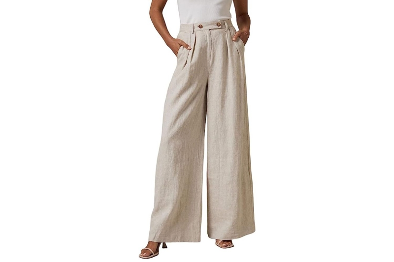 Sarah Jessica Parker, Jennifer Lopez, and Meghan Markle have worn linen pants this summer, which are much breezier than jeans. Shop 10 linen pants at Amazon on sale, starting at $8.