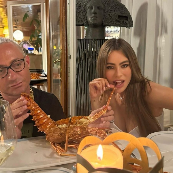 Sofia Vergara wore a sexy version of the white linen dress in a slideshow of photos from her summer vacation in Italy on Instagram. See her full outfit, here.