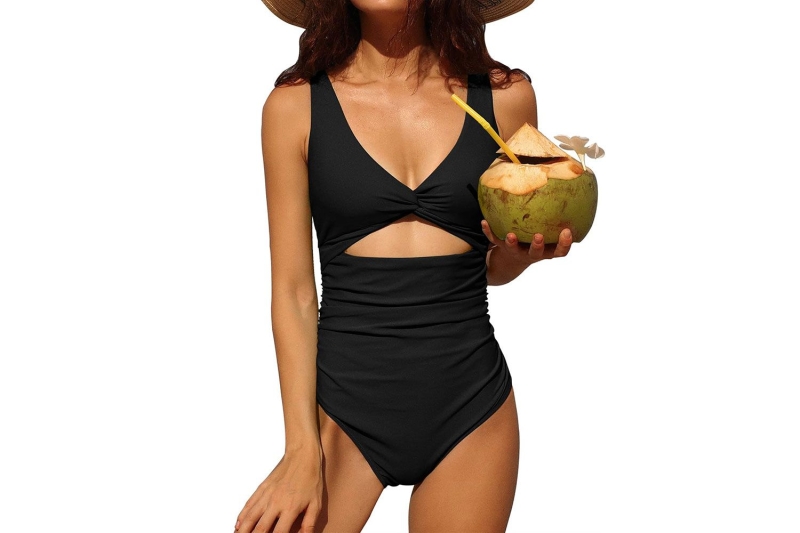 Sofía Vergara wore a black one-piece swimsuit with a plunging V-neck. Save on similar V-neck one-piece swimsuits at Amazon during Prime Day 2024 with a fashion editor’s top 10 picks starting at $17.