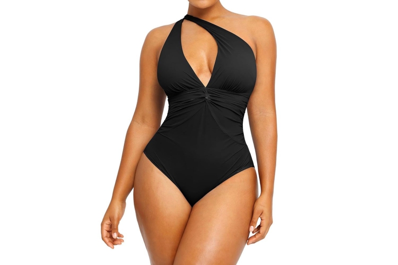 Sofía Vergara wore a black one-piece swimsuit with a plunging V-neck. Save on similar V-neck one-piece swimsuits at Amazon during Prime Day 2024 with a fashion editor’s top 10 picks starting at $17.