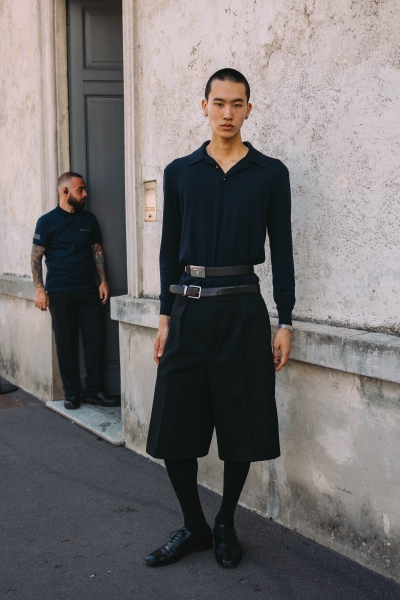 Street Style at the Spring 2025 Menswear Shows Was About the Statement Piece