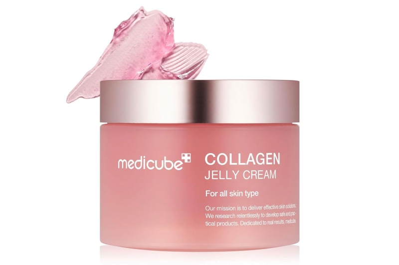 The Medicube Collagen Jelly Cream is a cooling anti-aging moisturizer that gives skin an instant glass-skin look and firms laxity over time. Shop it for $23 at Amazon.