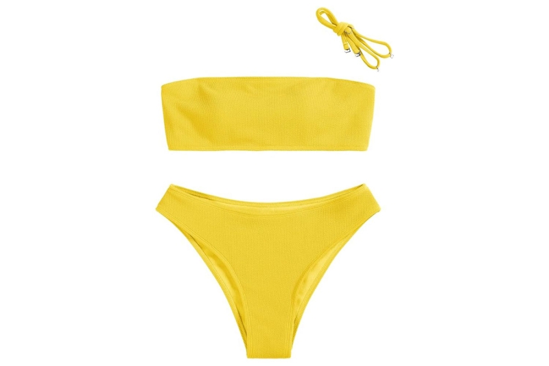 YMCA lifeguard and swim coach Ariele Floyd named bold colors, high-leg cuts, fruit prints, and strapless bandeau bikinis the most popular swimsuit styles for summer 2024. Shop 15 Amazon styles while some are on sale for Prime Day 2024.