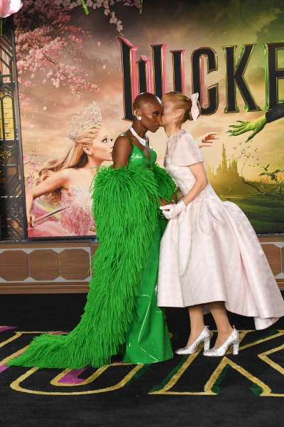 Ariana Grande's press tour for 'Wicked' continued with the Los Angeles premiere, where the singer and actor wore a sweet baby pink gown that had so many clever Easter eggs.