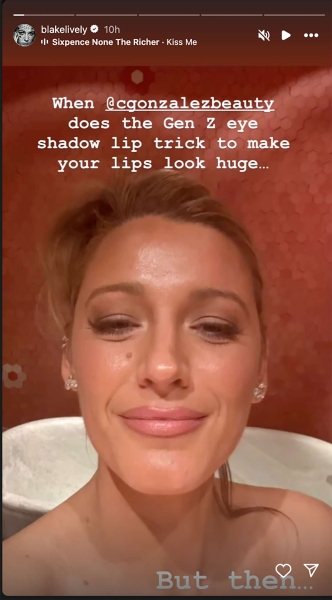 Blake Lively gave her stamp of approval to one of Gen Z's lipstick hacks. See the glam look that made her "lips look huge," here.