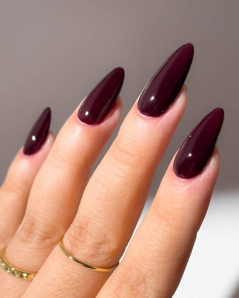 Cherry mocha is a dark and sultry shade that's inspired by deep reds and warm browns. See 15 manicures that make use of the warm hue.