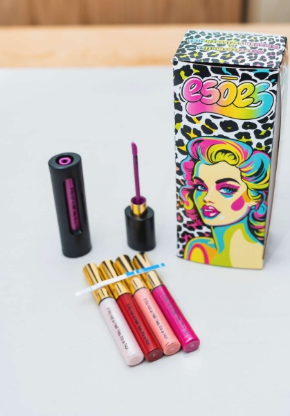 Esōes Cosmetics signature product, a liquid lipstick with built-in roofie test strips and a panic button, is the only cosmetic on the market with built-in personal safety features. Their founder explains her inspiration.