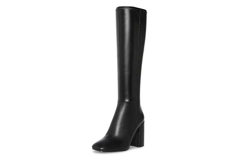 Jennifer Lopez wore a mini skirt and slouchy knee high black boots. Her exact Larroudé Kate Boots cost $485, but I found lookalikes from Steve Madden, Schutz, and Sam Edelman from $75.