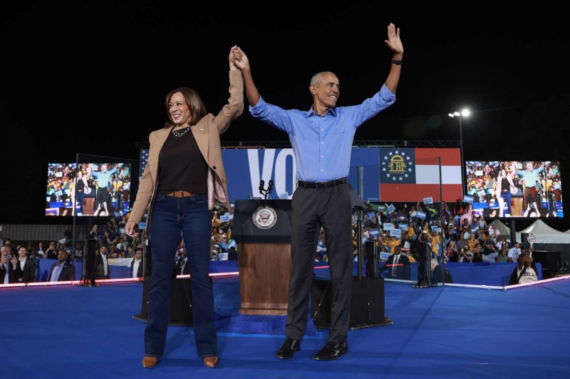 Kamala Harris traded her usual pantsuit for jeans and the ultimate fall boots like campaigning in Georgia. See her casual ensemble, here.