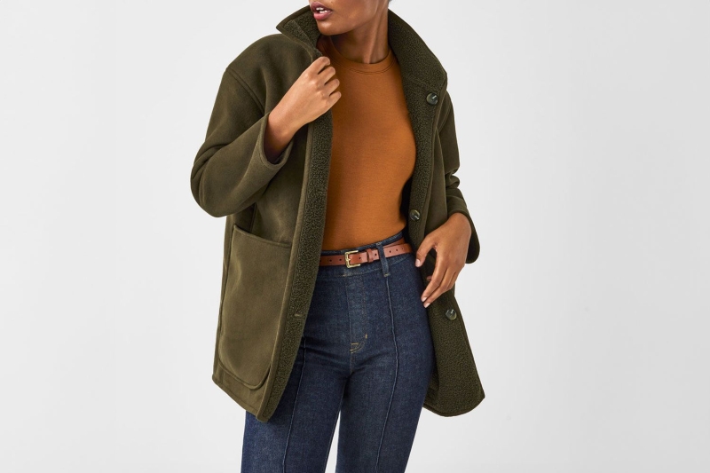 Oprah’s favorite brand Spanx released a new outerwear collection that features a reversible suede jacket, a vest with a genius detail, a classic black coat, and more fall and winter wardrobe staples.