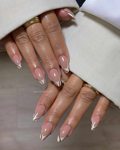 Similar to the traditional French, it features a white tip on top of a nude nail. But the shade of white is softer. See some of InStyle’s favorite takes on the vanilla French trend.