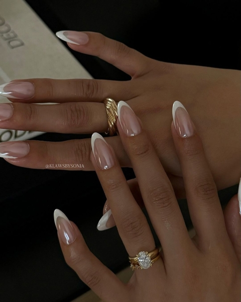 Similar to the traditional French, it features a white tip on top of a nude nail. But the shade of white is softer. See some of InStyle’s favorite takes on the vanilla French trend.