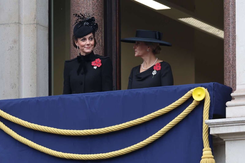 Sophie, Duchess of Edinburgh, wore an olive green coat dress during the Birmingham pub bombing memorial on November 21. The look is reminiscent of one of Kate Middleton's go-to outfit formulas. See photos of the look—and the inspiartion—here.