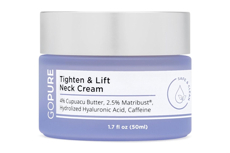 The Pure Research Neck Firming Cream is $25 at Amazon, where shoppers say it tightens loose, hanging neck skin. Anti-aging retinol is the key ingredient.